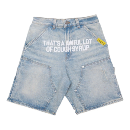 Awful Lot Blue Shorts – casual navy-blue streetwear shorts with relaxed fit and Awful Lot logo print
