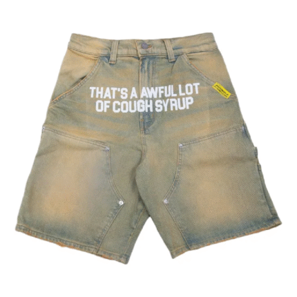 Awful Lot Blue Shorts—premium blue cotton streetwear shorts with relaxed fit and Awful Lot logo