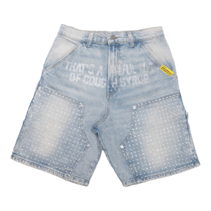 Awful Lot Shorts Blue – premium blue cotton streetwear shorts with relaxed fit and Awful Lot logo