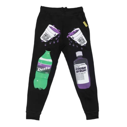 Awful Lot Sweatpants Black – black streetwear sweatpants with relaxed fit and Awful Lot logo in premium fleece cotton