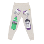 Awful Lot Sweatpants Cream – premium cream fleece sweatpants with relaxed fit and Awful Lot logo design