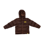 Awful Puffer Jacket Brown – premium brown streetwear puffer jacket with Awful Lot logo and insulated design